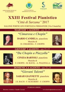 Locandina festival pianistico Agosto 2017