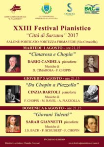 Locandina festival pianistico Agosto 2017